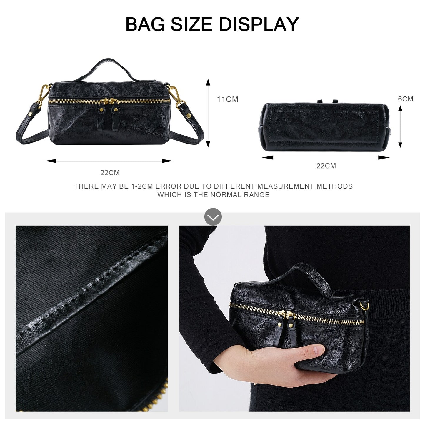 Genuine Leather Womeng Unique Design Fashionable And Simple Retro Casual Shoulder Messenger Bag