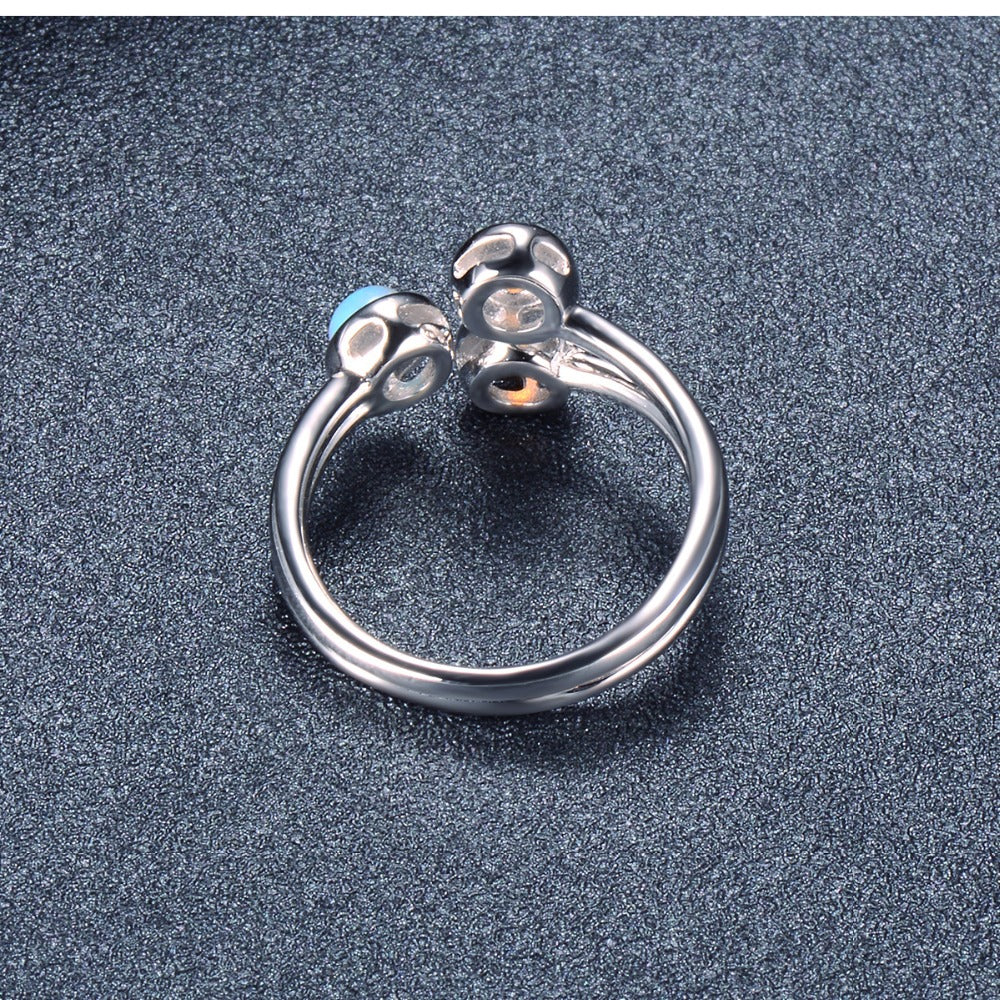 Natural Opal Women Ring 925 Sterling Silver Jewelry