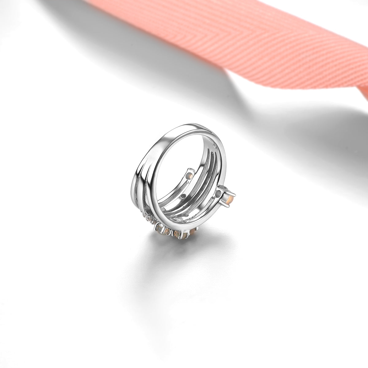 Natural Opal 925 Silver Ring for Women