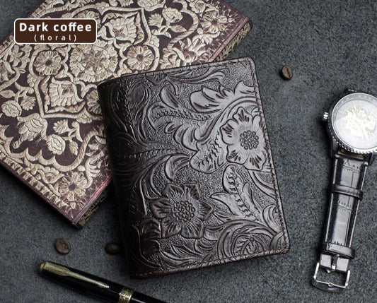 Genuine Leather Men's Wallet Handmade Leather Card Slot Short Wallet