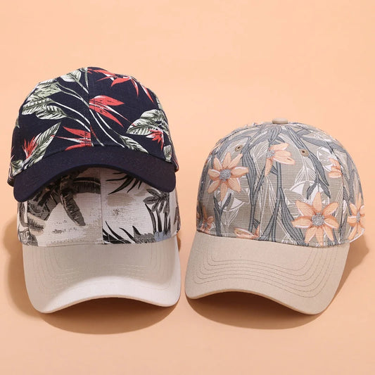 Floral Baseball Cap Women Flower Sun Hats Summer Caps