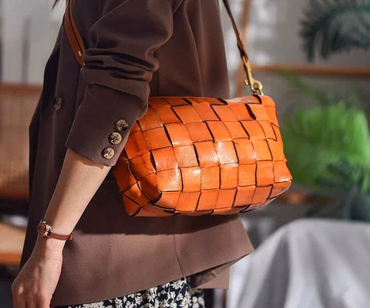 Vintage shoulder strap shoulder bag cowhide large capacity women's bag