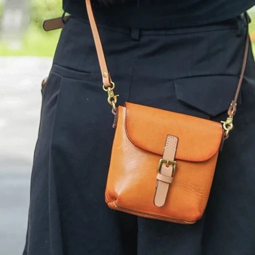 Leather Vintage Crossbody Women's Mobile Phone Messenger Bag