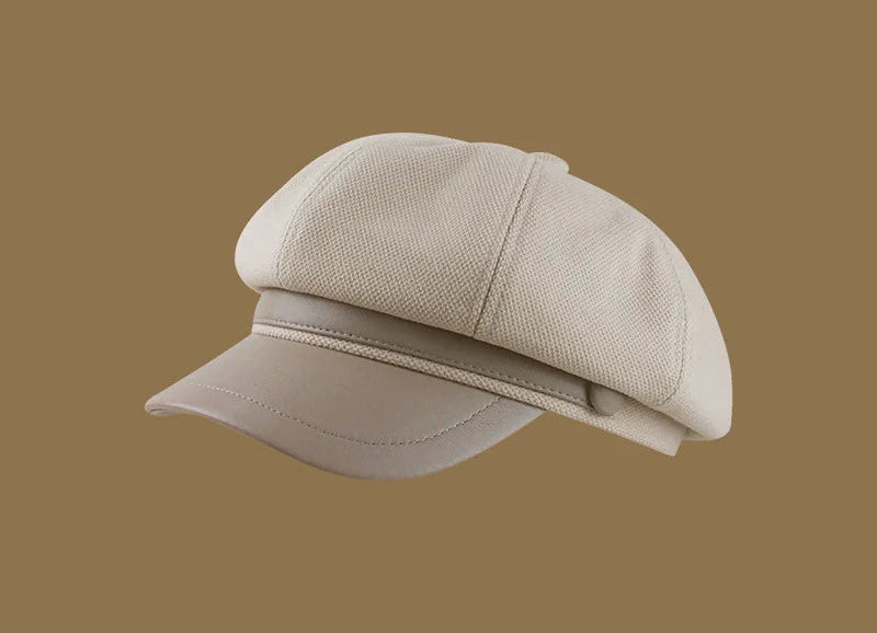 Autumn and Winter Women's Warm Duck Tongue Beret Elegant Artistic Painter Octagonal Hat Cap