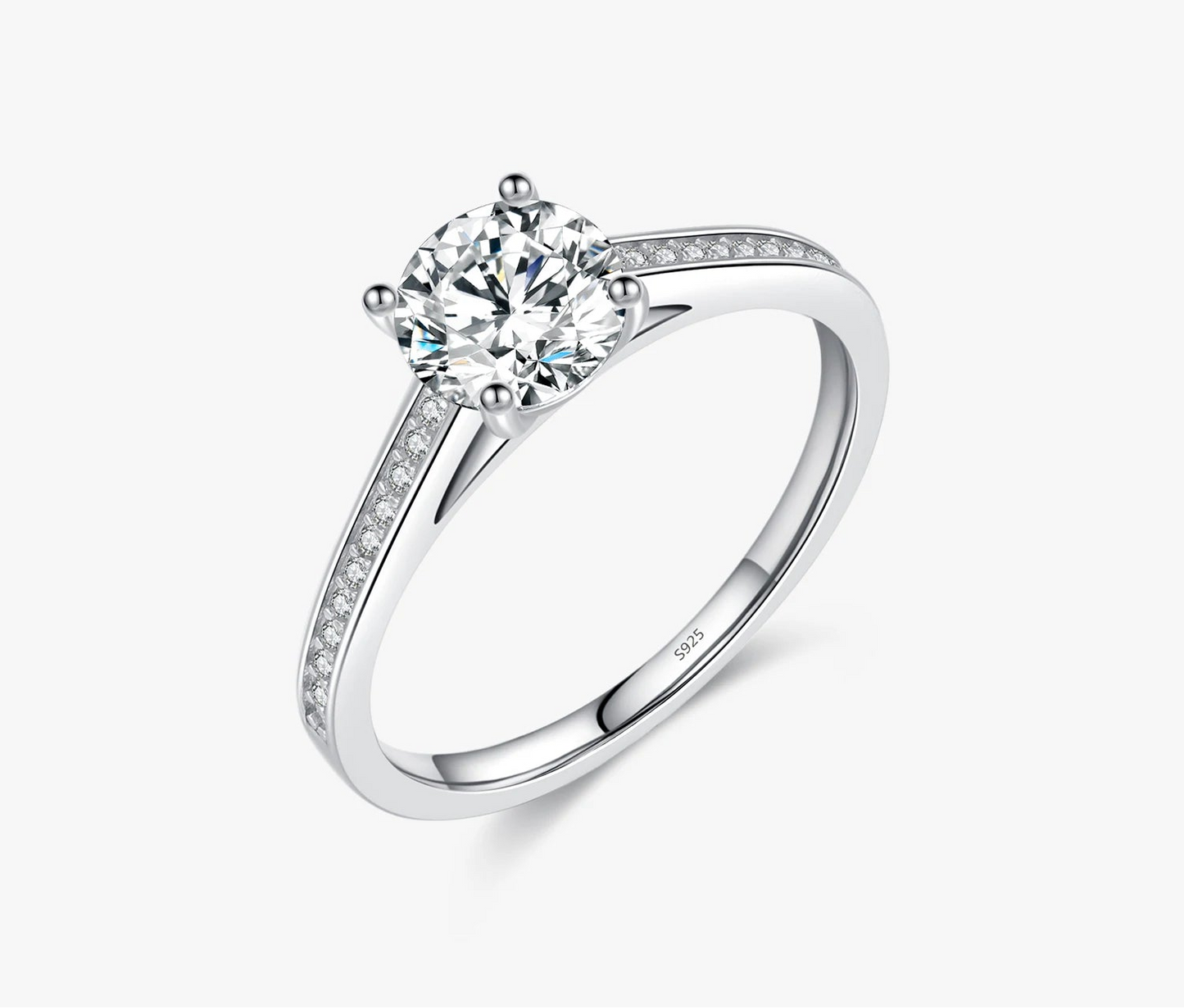 D Color Lab Diamond 1CT Moissanite Ring For Women