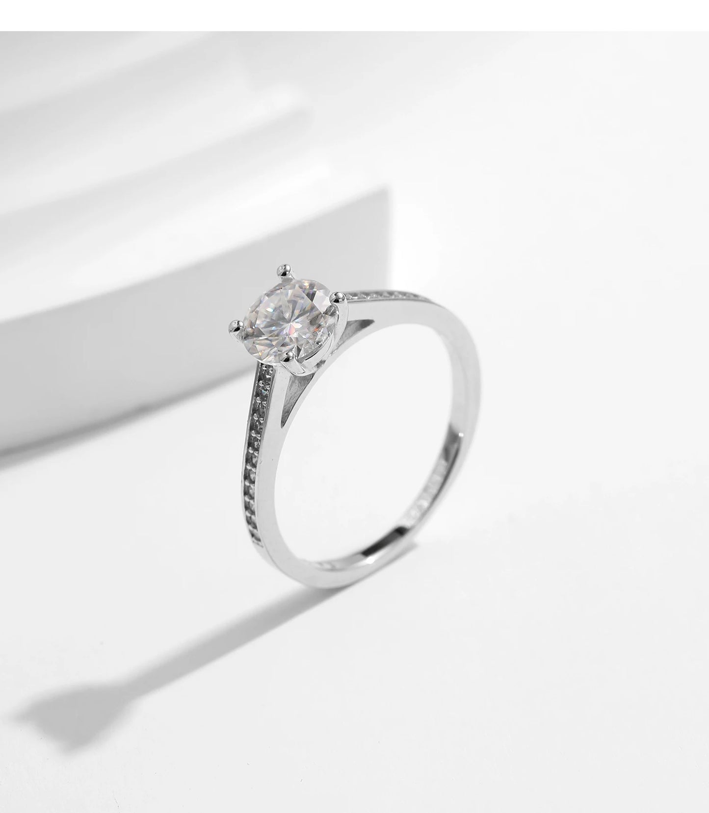 D Color Lab Diamond 1CT Moissanite Ring For Women