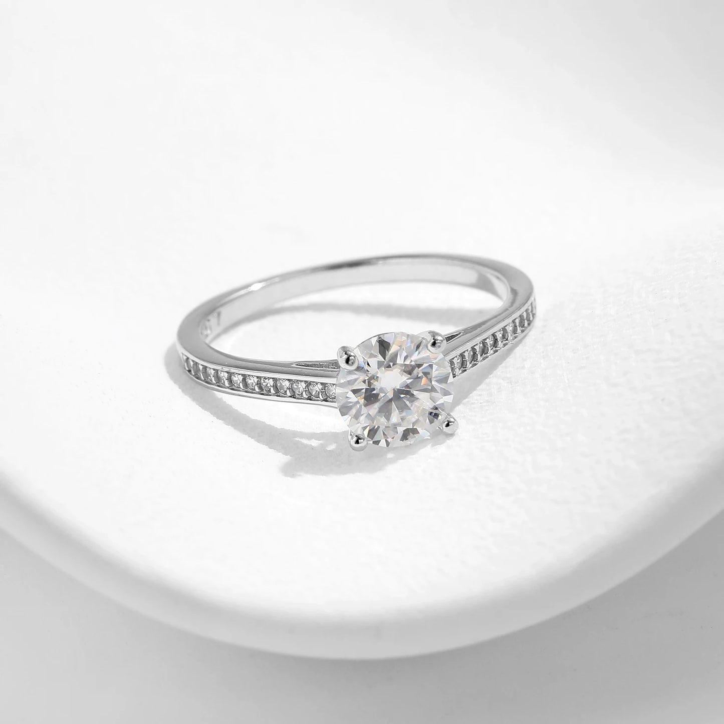 D Color Lab Diamond 1CT Moissanite Ring For Women