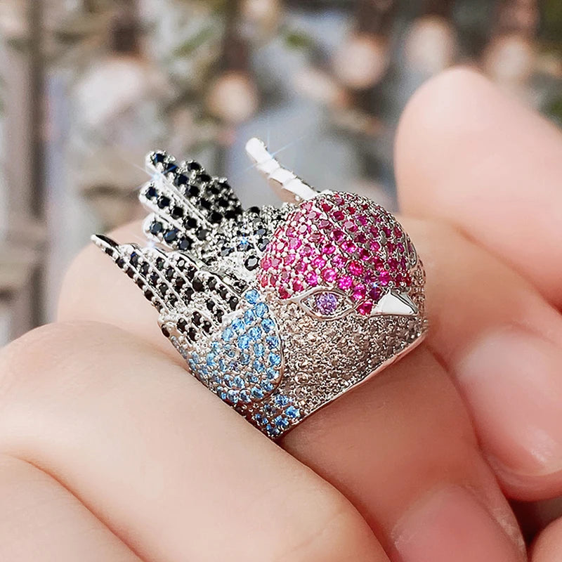 Hyperbole Bird Finger Ring Female for Cocktail Party
