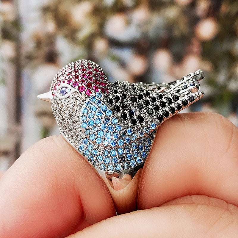 Hyperbole Bird Finger Ring Female for Cocktail Party
