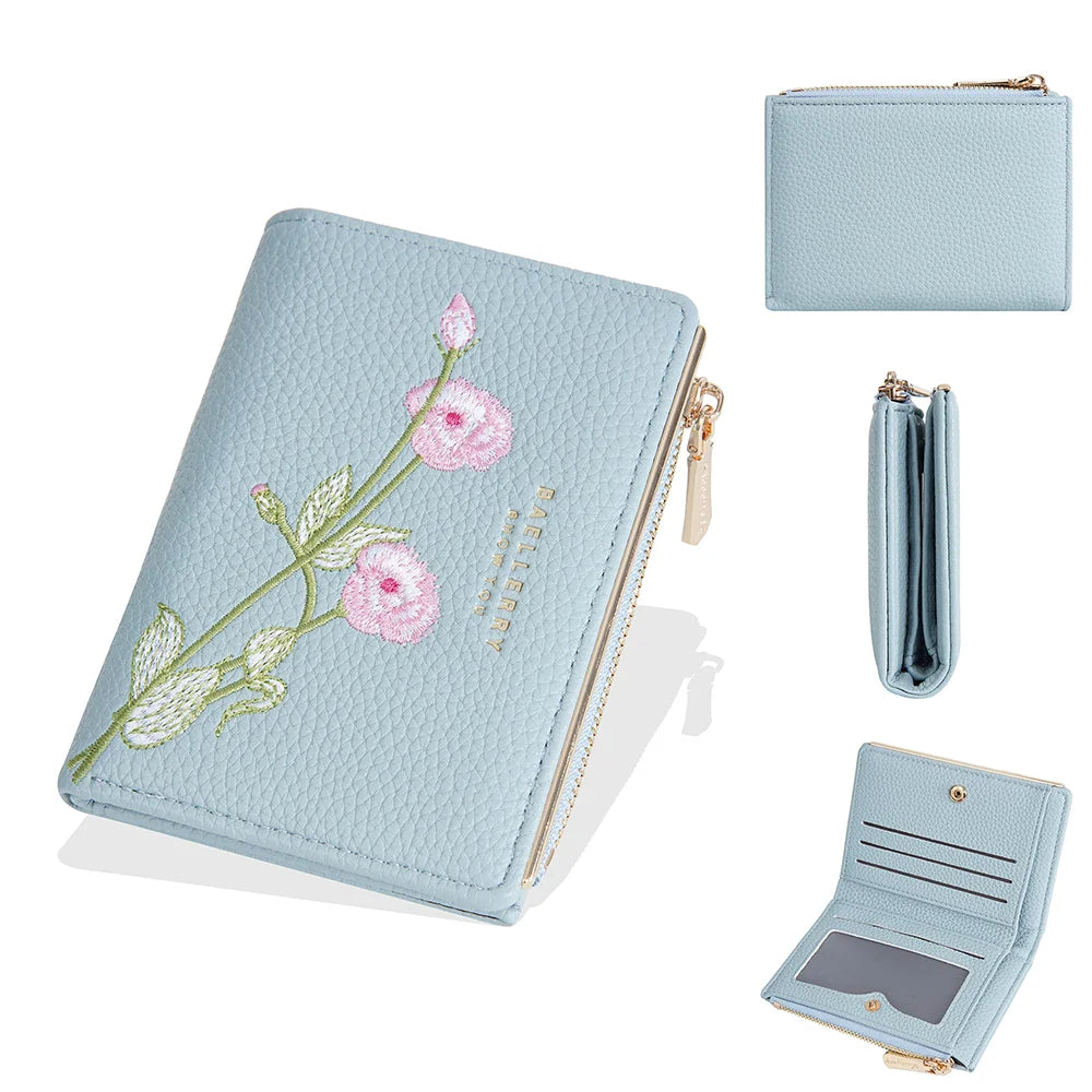 Women Wallets Simple Card Holder Zipper Female Coin Purse Slim Card Bag For Girls