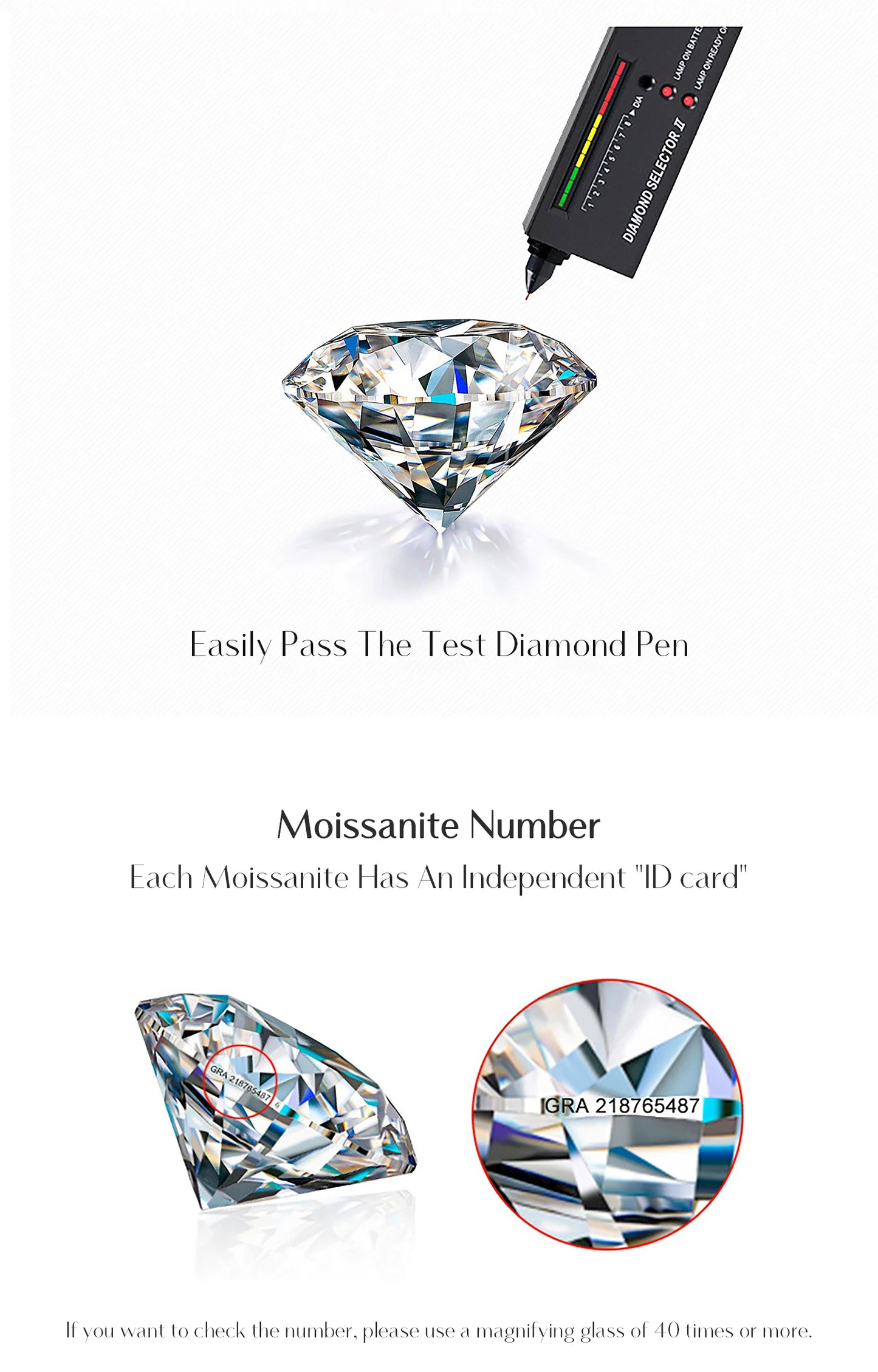 Exquisite Round Moissanite Ring 925 Sterling Silver For Women Fine Jewelry