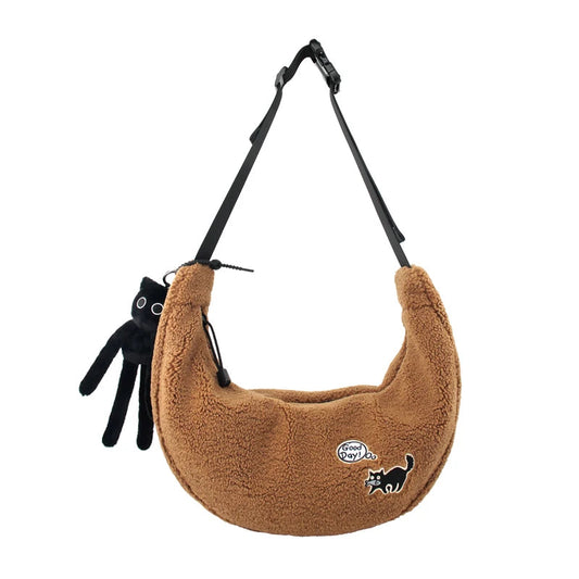 Good Day Women's Bag Plush Winter Shoulder Crossbody Fashion Trend Lightweight Bags