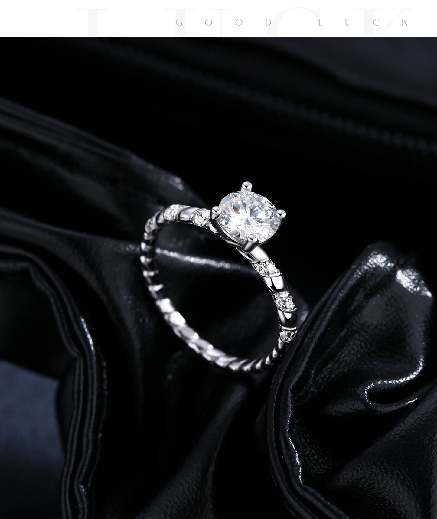 1CT Moissanite 925 Sterling Silver Sparkling Twist Lab Created Diamond Wedding Band Rings For Women
