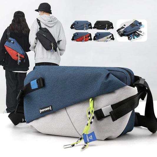 Unisex Chest Pack Casual Outdoor Travel Crossbody Bag Men Belt Bags