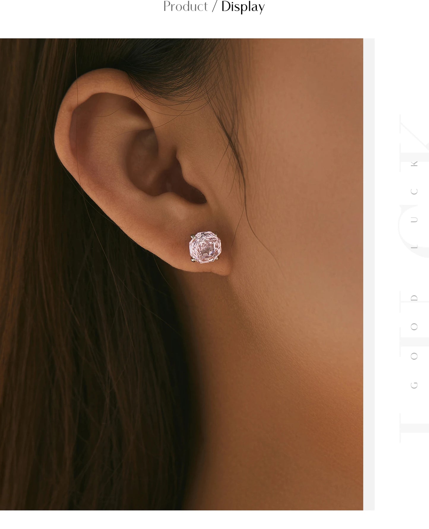 925 Sterling Silver Romantic Pink Rose Cut Sparkling Cubic Zirconia Stud Earrings For Women