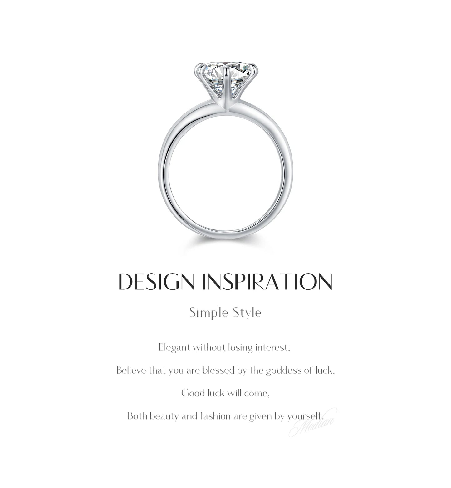 2ct D Color VVS1 Clarity Moissanite 925 Sterling Silver Dazzling Classic Crown Rings For Women