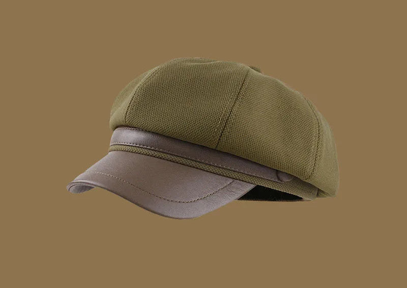 Autumn and Winter Women's Warm Duck Tongue Beret Elegant Artistic Painter Octagonal Hat Cap