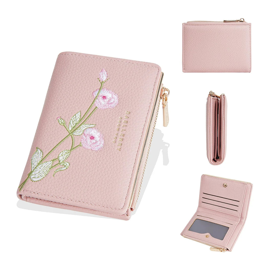 Women Wallets Simple Card Holder Zipper Female Coin Purse Slim Card Bag For Girls