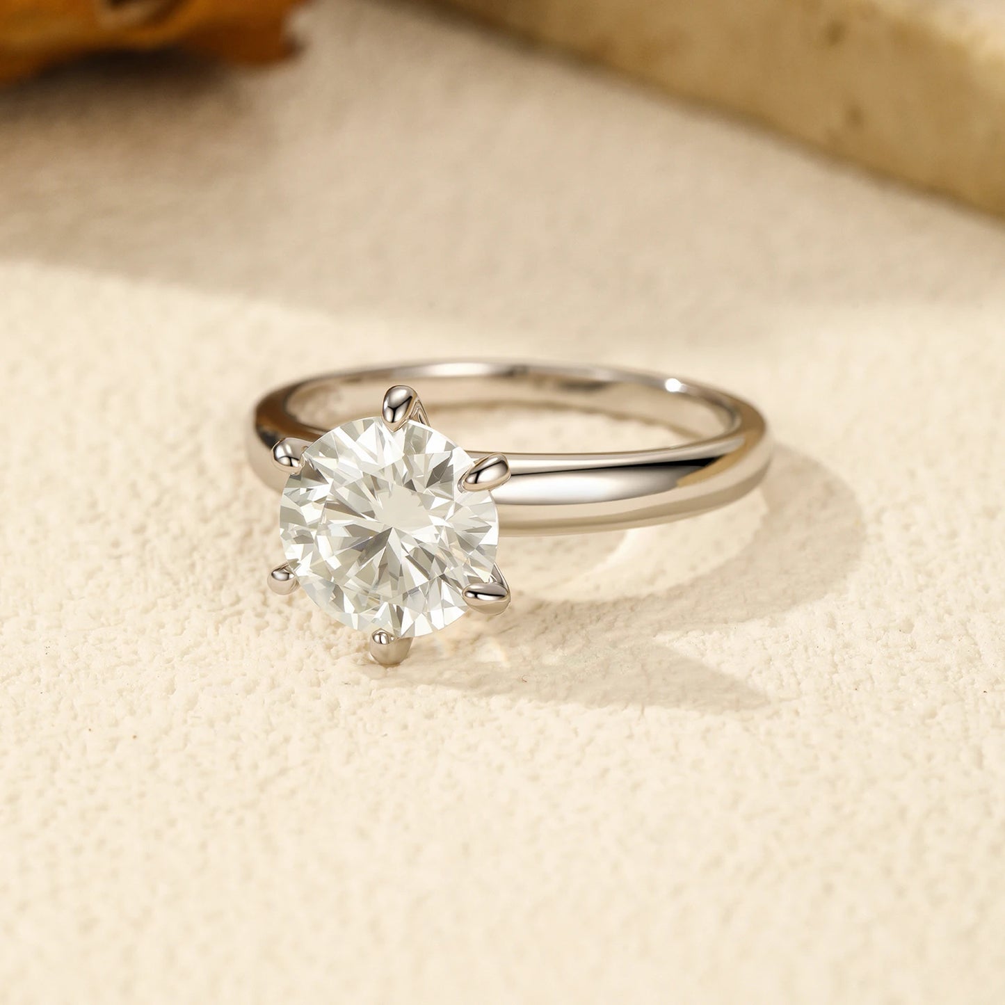 2ct D Color VVS1 Clarity Moissanite 925 Sterling Silver Dazzling Classic Crown Rings For Women