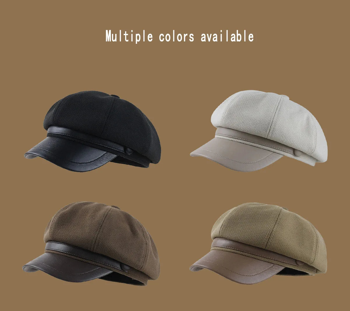 Autumn and Winter Women's Warm Duck Tongue Beret Elegant Artistic Painter Octagonal Hat Cap