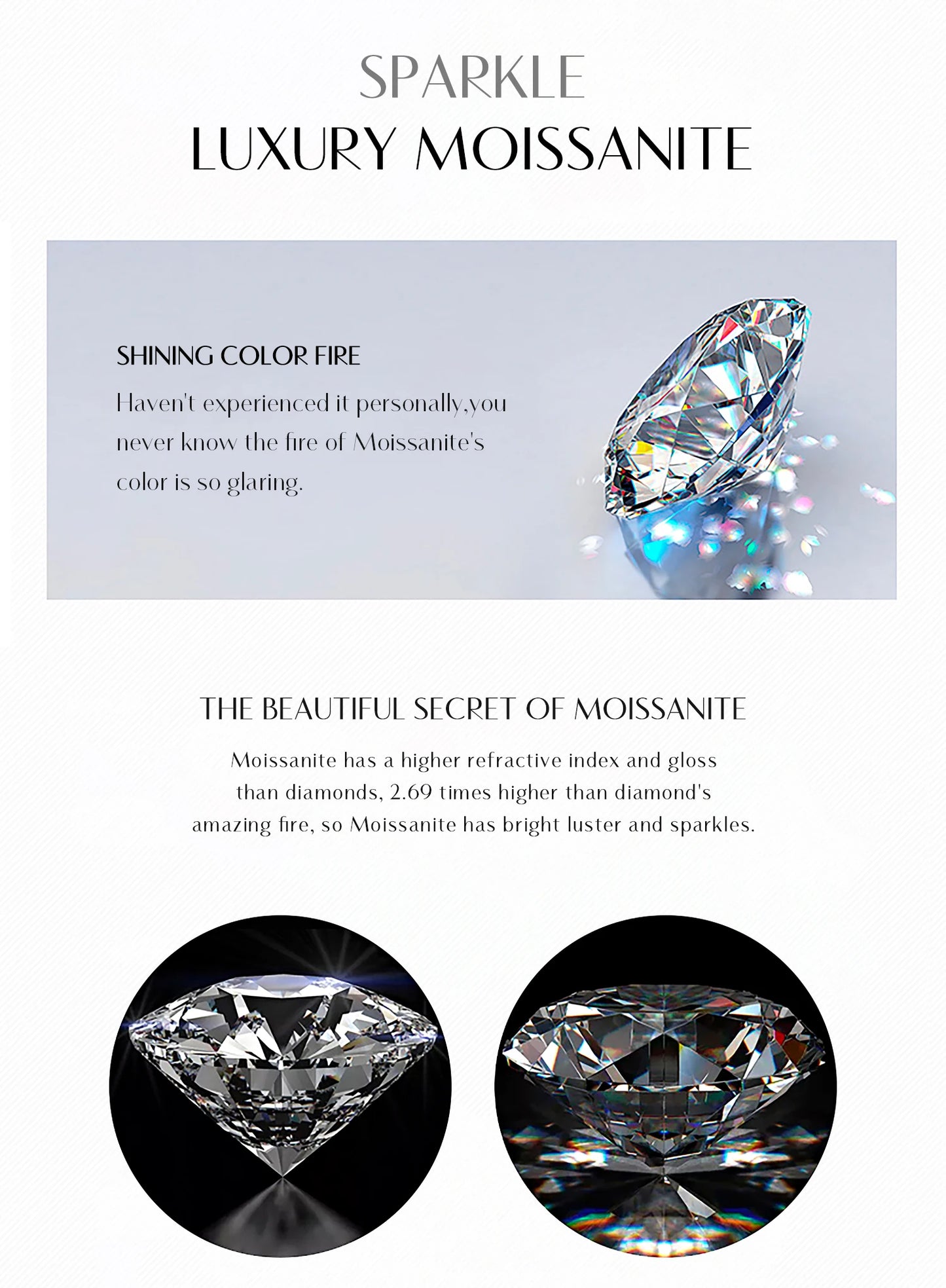 D Color Dazzling Moissanite Earrings 925 Sterling Silver Trendy Cute Snowflake Stud Earrings For Women