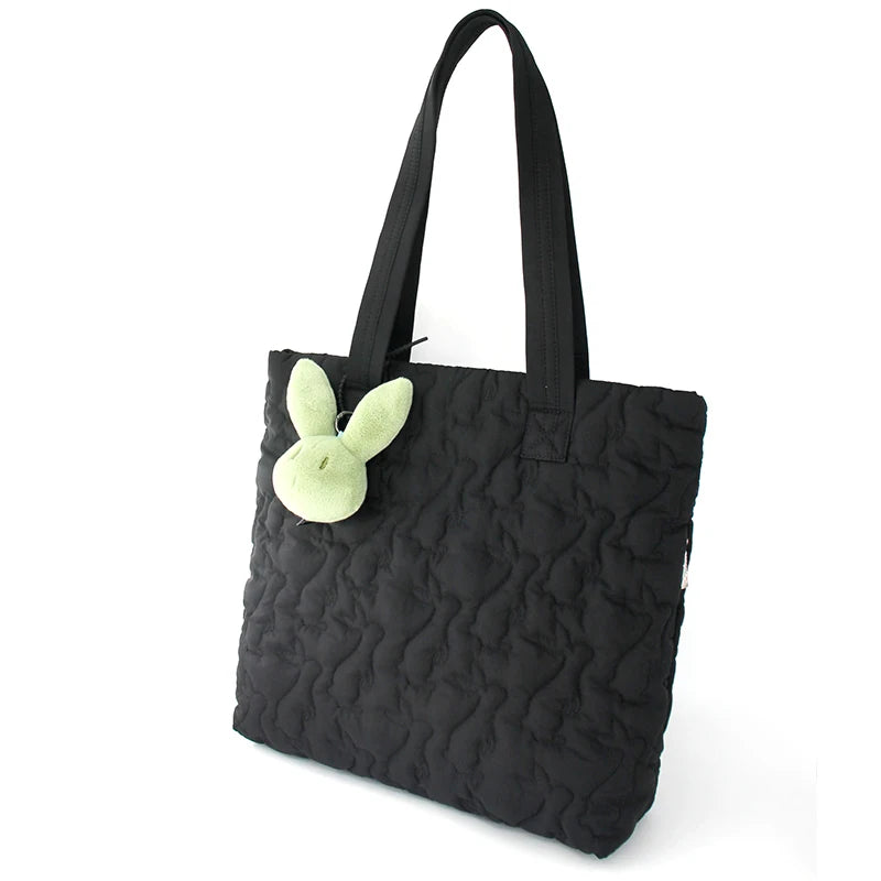 Rabbit Women's Bag Cute Quilted Tote Shoulder Female Big Large Bags for Women