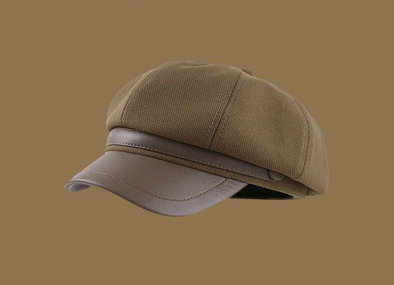 Autumn and Winter Women's Warm Duck Tongue Beret Elegant Artistic Painter Octagonal Hat Cap