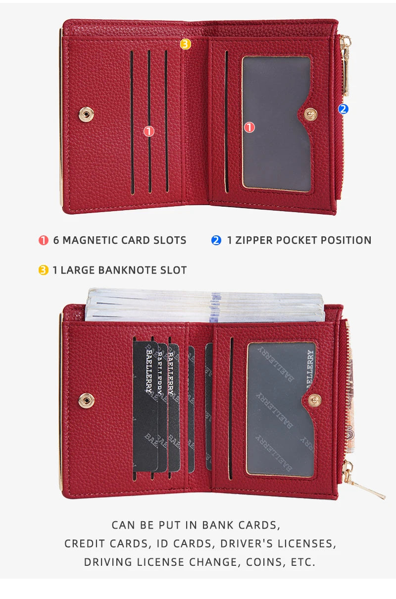 Women Wallets Simple Card Holder Zipper Female Coin Purse Slim Card Bag For Girls