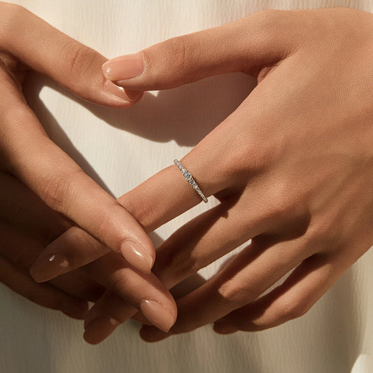 Exquisite Round Moissanite Ring 925 Sterling Silver For Women Fine Jewelry
