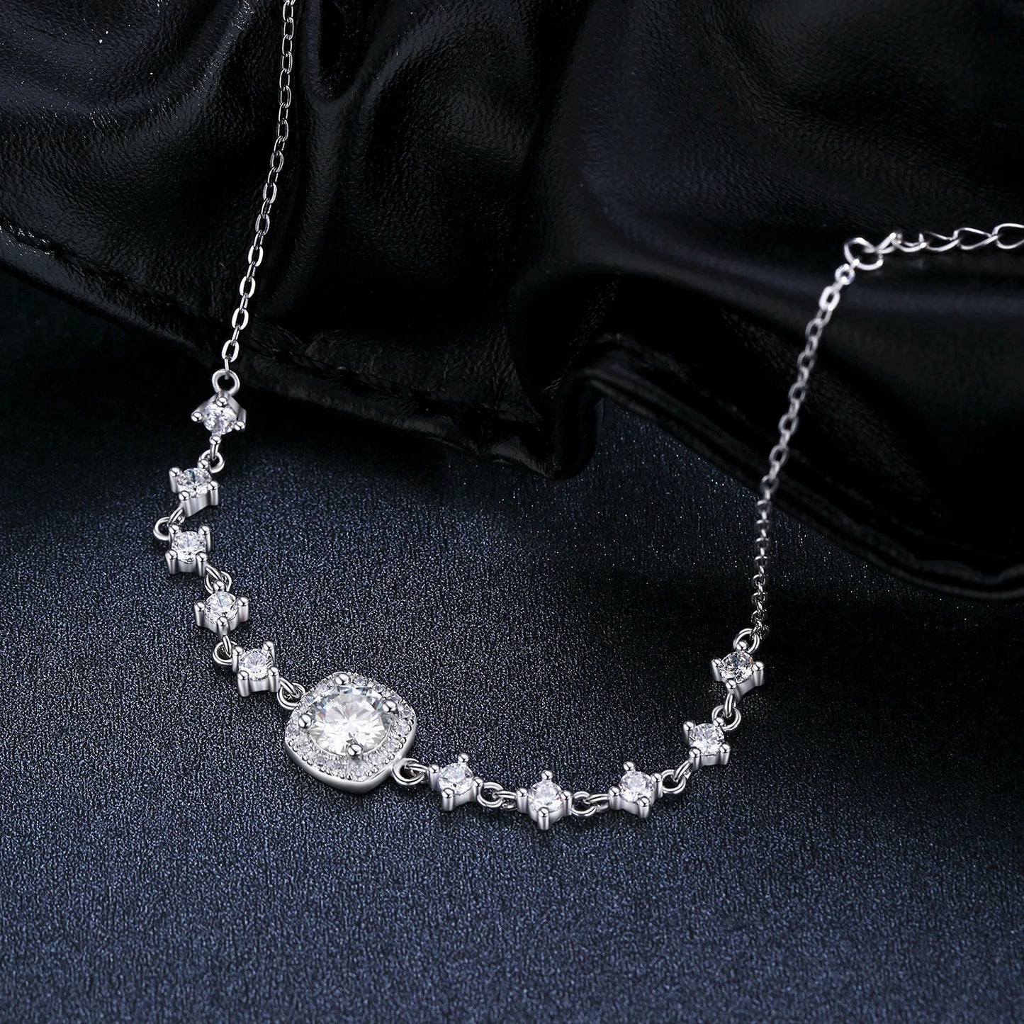0.8CT D Color Moissanite Luxury Bracelet 925 Sterling Silver Bracelet For Women