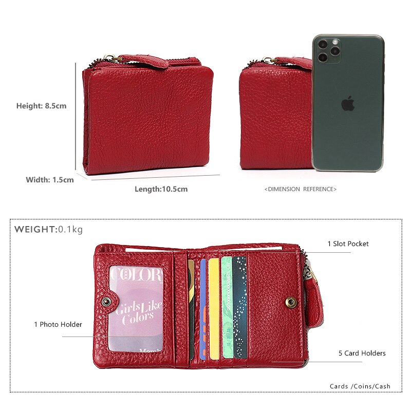 Short Wallet For Women Brand Design Functional Zipper Card Holder