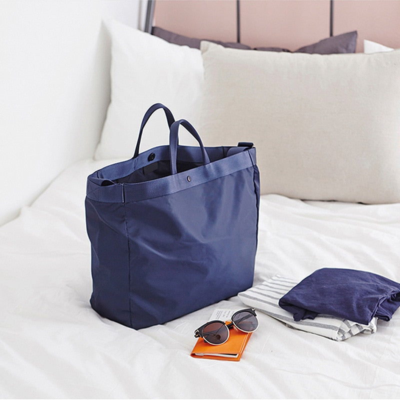 Large Capacity Tote Bag Nylon Casual Handbag Fitness Yoga Bag Unisex Storage Shoulder Bag