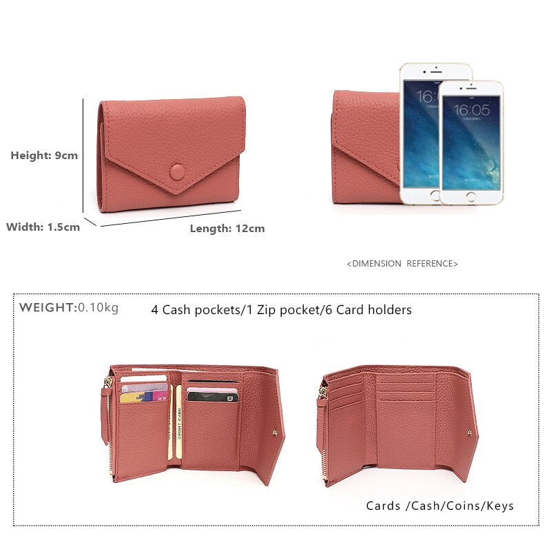 Multi Card Coin Cash Anti-Theft Purses For Ladies