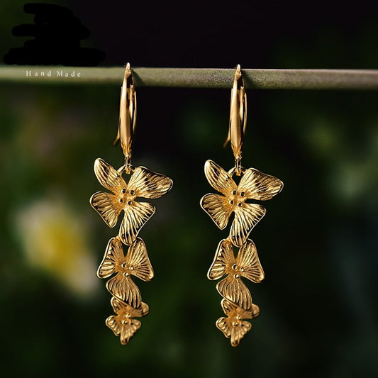 925 Sterling Silver Jewelry Flowers Earrings for Women