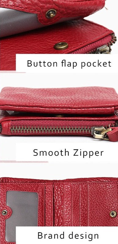 Short Wallet For Women Brand Design Functional Zipper Card Holder