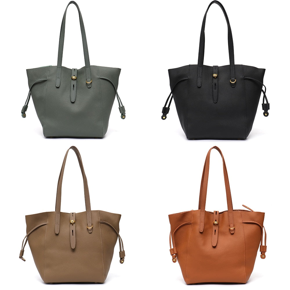 Women Genuine Leather Tote Shoulder Handbags