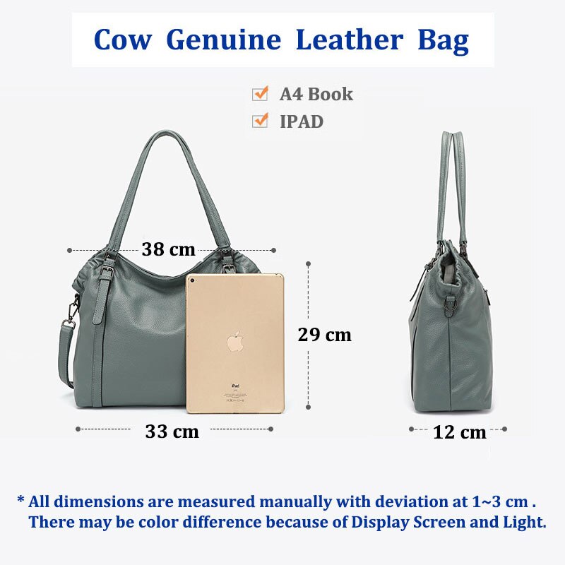 Women Shoulder Bag Ladies Genuine Leather Tote Bags for Women Handbags