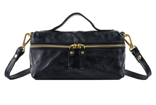 Genuine Leather Womeng Unique Design Fashionable And Simple Retro Casual Shoulder Messenger Bag