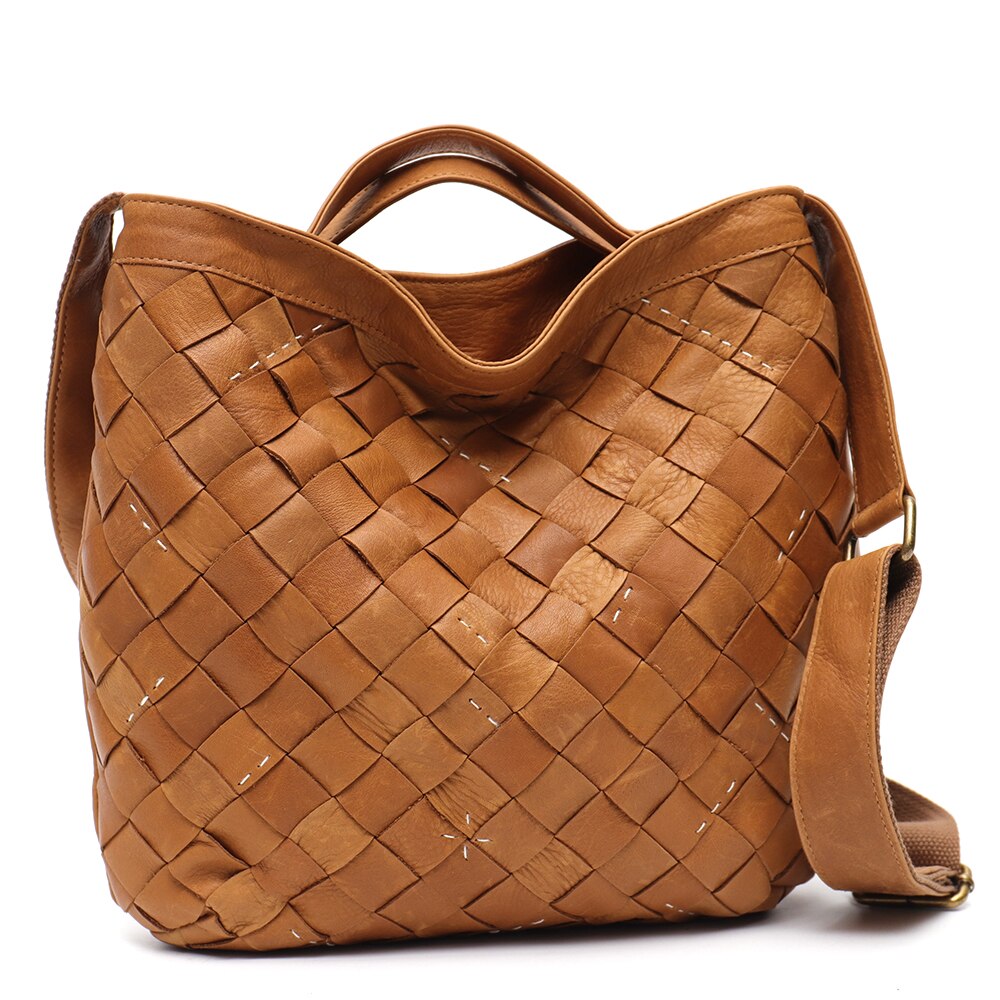 Genuine Leather Women Shoulder Bags Vintage Casual Crossbody Handbags