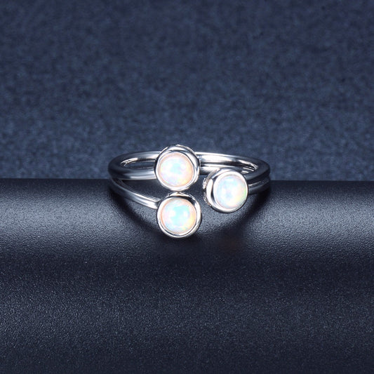 Natural Opal Women Ring 925 Sterling Silver Jewelry